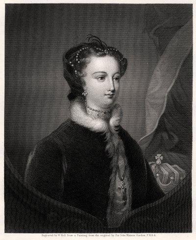 Mary Stuart, skottens drottning, 1800-talet av W. Holl