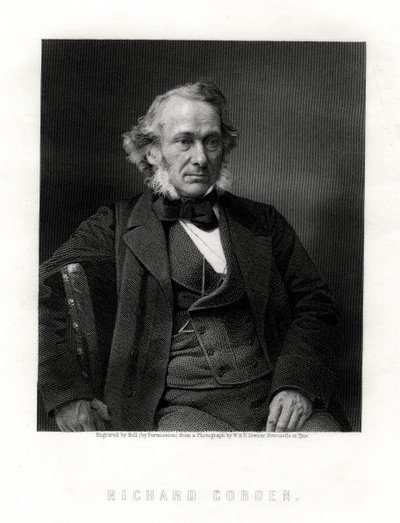 Richard Cobden, brittisk tillverkare, radikal och liberal statsman, 1800-talet. av W. Holl
