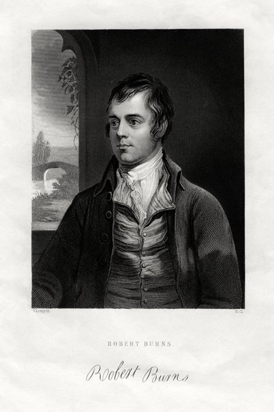 Robert Burns, skotsk poet, 1800-talet av W. Holl