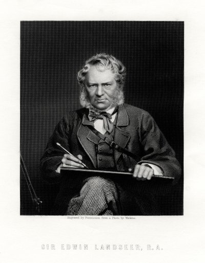 Sir Edwin Henry Landseer 1802-1873, brittisk målare, 1800-talet av W. Holl