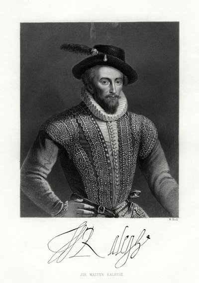 Sir Walter Raleigh, 1800-talet av W. Holl