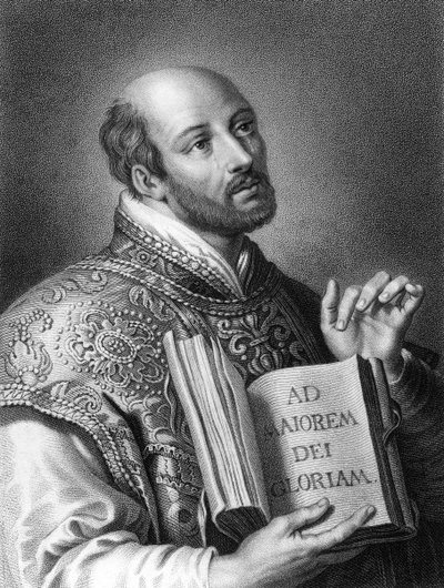St Ignatius av Loyola, spansk soldat från 1500-talet och grundare av jesuiterna, 1836. av W. Holl