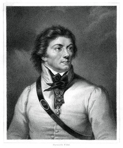 Tadeusz Kosciuszko, polsk och litauisk nationalhjälte, general och ledare, 1833 av W. Holl