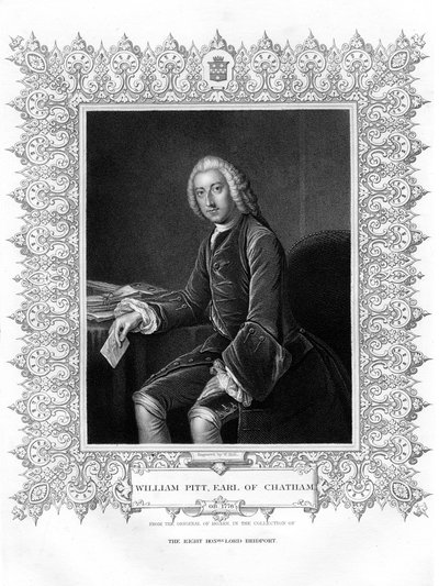 William Pitt, 1:e earl av Chatham, brittisk whigstatsman, 1800-talet. av W. Holl