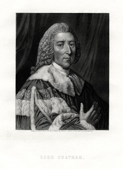 William Pitt, 1:e earl av Chatham, brittisk whigstatsman, 1800-talet. av W. Holl