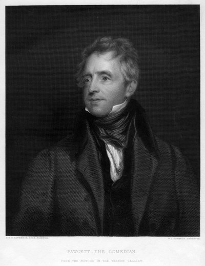 Fawcett, komikern, 1828 1800-talet av W. J. Edwards