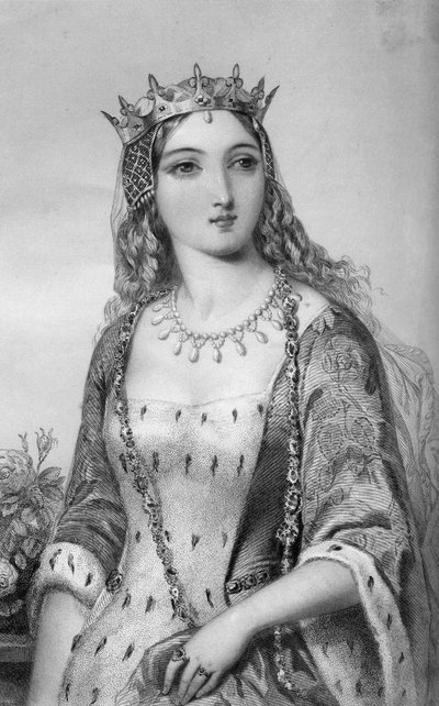 Margareta av Anjou 1430-1482, drottninggemål till kung Henrik VI, 1851. av W. J. Edwards