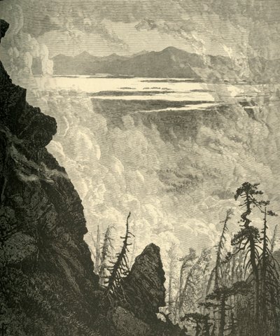 "Glimt av sjön Champlain, från toppmötet", 1874. av W. J. Linton