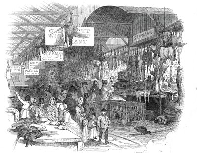 Leadenhall Market, på julafton, 1845. av W. J. Linton