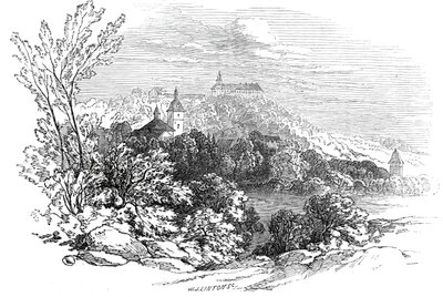 Slottet i Molsdorf - från Hans Kungliga Höghet Prins Alberts teckning, 1845. av W. J. Linton
