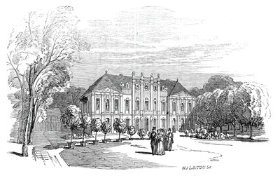 Palace of Tenneburg - från Hans Kungliga Höghet Prins Alberts teckning, 1845. av W. J. Linton