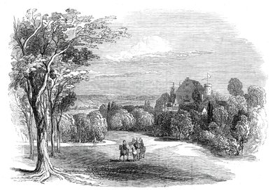 Schloss Rosenau, nära Coburg - från Hans Kungliga Höghet Prins Alberts teckning, 1845. av W. J. Linton