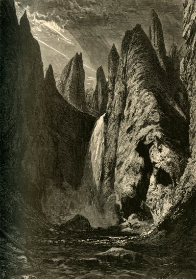 "Tower Falls", 1872. av W. J. Linton