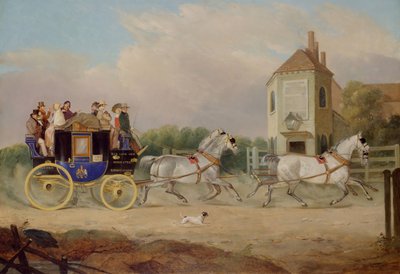 Stourbridge till Birmingham Royal Mail Coach, 1842. av W. J. Pringle