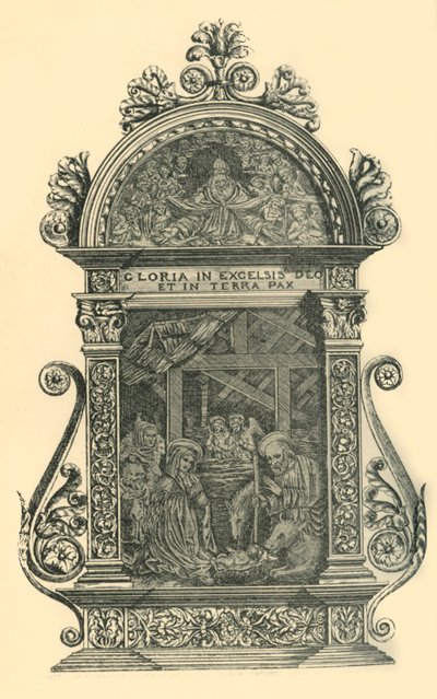 Silverpax med julkrubba, tidigt-mitten av 1800-talet, 1881. av W. M. McGill