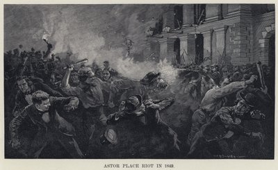 Astor Place Riot 1849 (litho) av W. P. Snyder