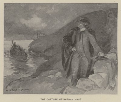 Tillfångatagandet av Nathan Hale (litho) av W. P. Snyder