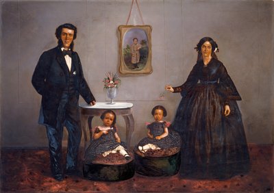 Familjeporträtt, ca. 1855 av W. Penny