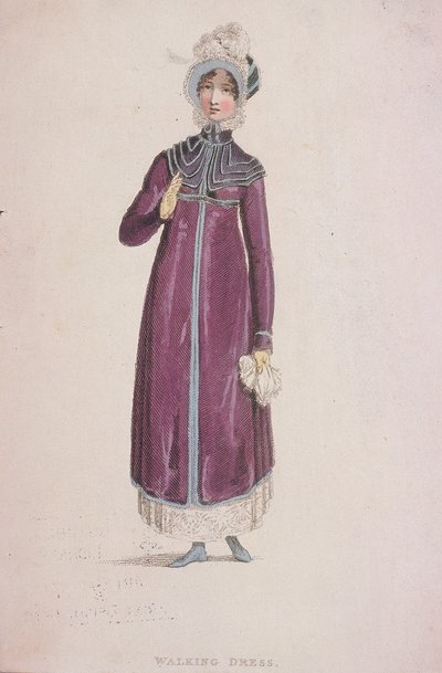 En kvinna i en promenadklänning, c1810 av W Read