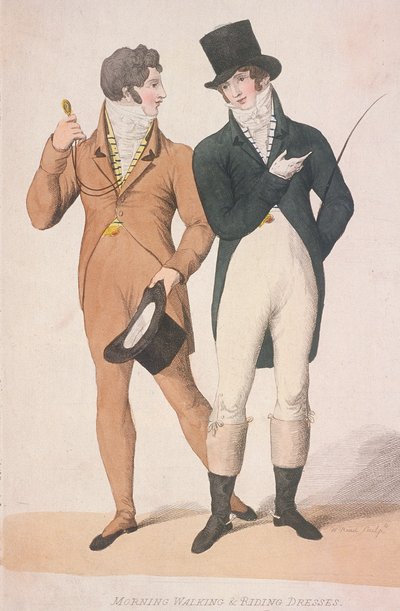 Morgonpromenad- och ridklänningar, c1810 av W Read