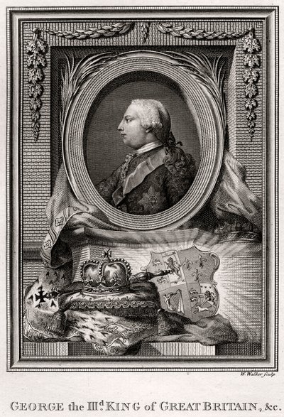 Georg den III, kung av Storbritannien, 1777 av W. Walker