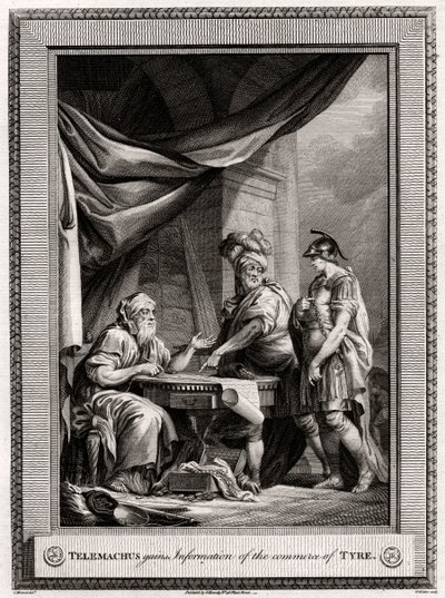 Telemachus får information om handeln i Tyrus, 1775 av W. Walker
