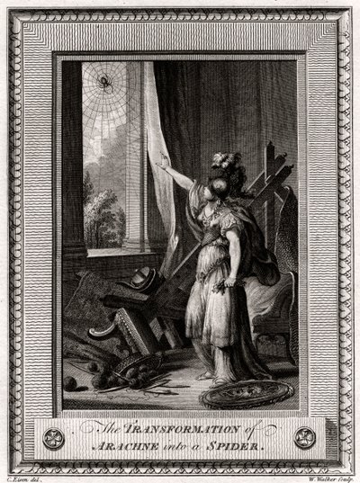 Förvandlingen av Arachne till en spindel, 1775 av W. Walker