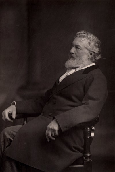 "Frederick eller Frederic, Lord Leighton (1830-1896) Engelsk målare och skulptör född i Scarborough, Yorkshire. Ordförande i Royal Academy 1878-1896. (woodburytype) av W. and D. (after) Downey