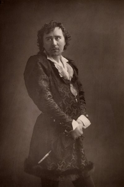""Herbert Beerbohm Tree (1853-1917) engelsk skådespelare-manager. Grundare av Royal Academy of Dramatic Art (RADA). (Woodburytype) av W. and D. (after) Downey