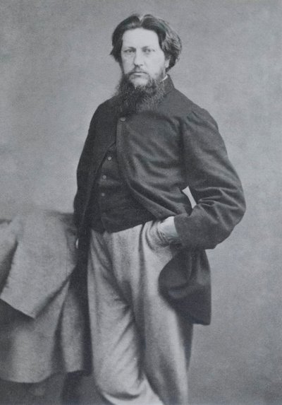 Ford Madox Brown, ca 1864 (albumen carte-de-visite) av W. and D. Downey