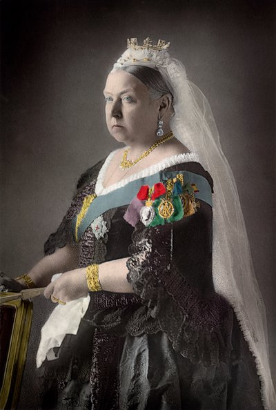 Drottning Victoria (1819-1901) av Storbritannien. Fotografi av W. och D. Downey, från ""The Cabinet Portrait Gallery"" England av W. and D. Downey