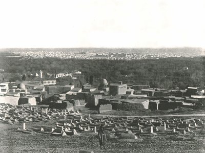 Stadspanorama från Sulhieh, Damaskus, Osmanska Syrien, 1895. av W and S Ltd