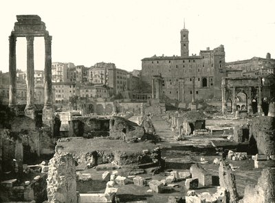 Översikt över forumet, Rom, Italien, 1895. av W and S Ltd