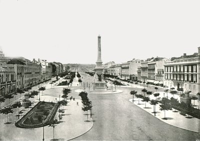 Restauradores Square, Lissabon, Portugal, 1895. av W and S Ltd