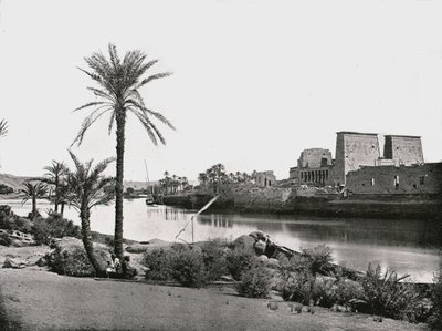 Temple of Isis, Philae, Egypten, 1895. av W and S Ltd