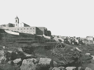 Födelsekyrkan, Betlehem, Palestina, 1895. av W and S Ltd