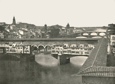 Ponte Vecchio, Florens, Italien, 1895. av W and S Ltd