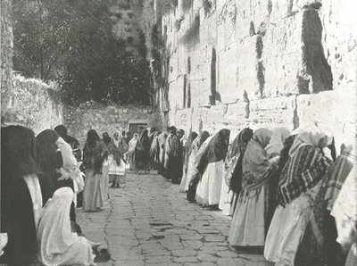 Klagomuren, Jerusalem, Palestina, 1895. av W and S Ltd