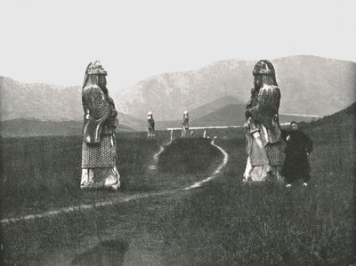 Tillvägagångssättet till staden, Nankin, Kina, 1895. av W and S Ltd