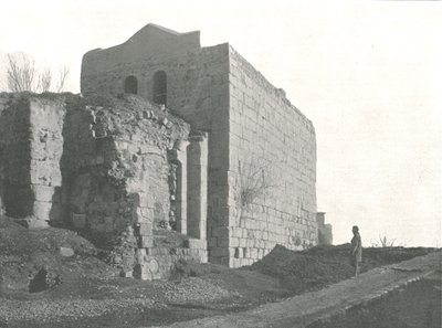 Torn från vilket St Paul steg ner i en korg, Damaskus, Osmanska Syrien, 1895. av W and S Ltd