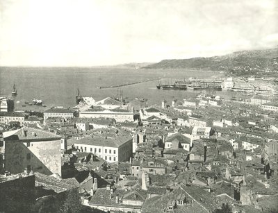 Stad och hamn, Trieste, Italien, 1895. av W and S Ltd