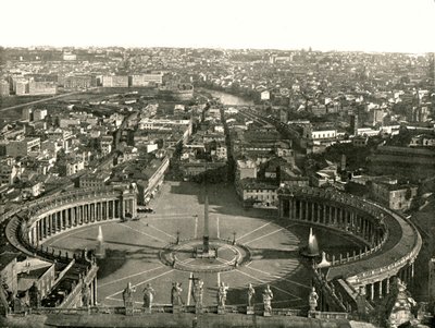 Utsikt från kupolen i St Peters, Rom, Italien, 1895. av W and S Ltd