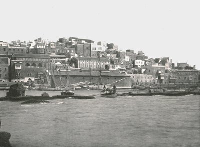 Utsikt från havet, Jaffa, Palestina, 1895. av W and S Ltd