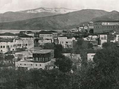 Utsikt över staden med Libanonberget, Beirut, 1895. av W and S Ltd