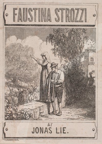 Titelsida för Jonas Lie, "Faustina Strozzi" av Waldemar Bøhme