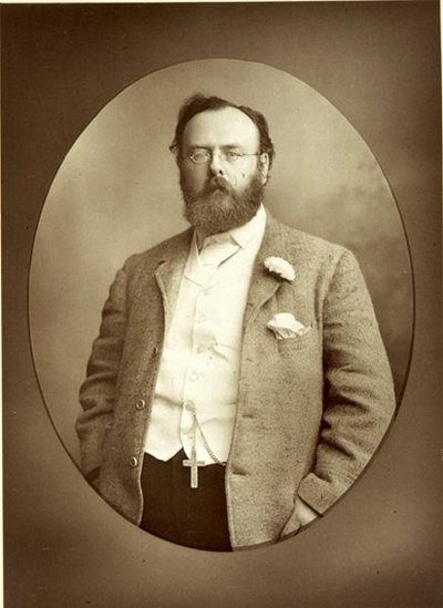 Porträtt av Robert Buchanan (1841-1901) (s/v foto) av Walery Rzewuski