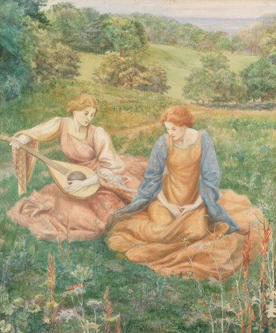 Lutenisten (akvarell) av Walford Graham Robertson