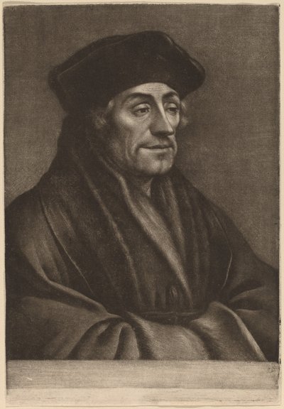 Erasmus av Wallerant Vaillant after Hans Holbein the Younger