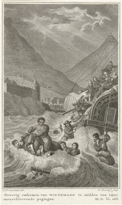 Woltemade död på Cape of Good Hope, 1773 av Walraad Nieuwhoff