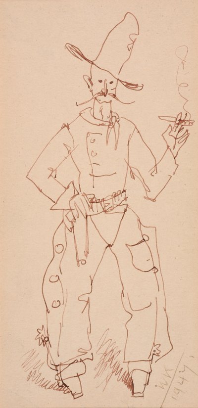 Cowboy röker av Walt Kuhn